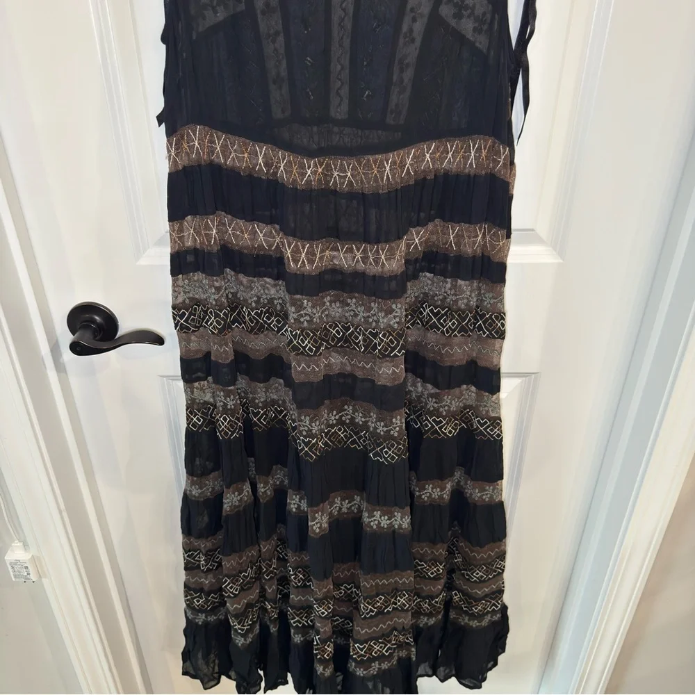 Free People Lacey Lady Maxi Dress in Black
